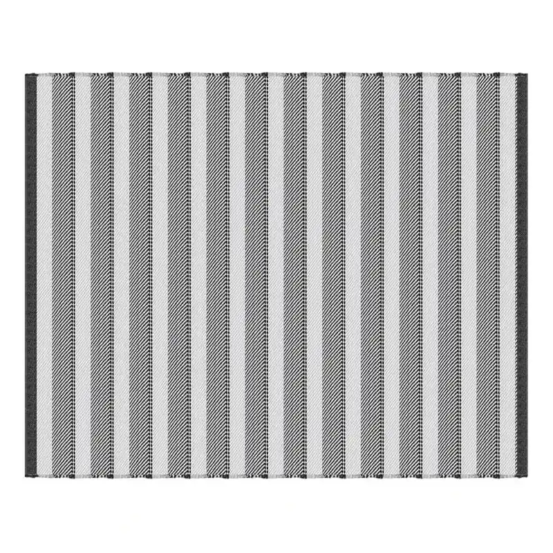 Vivsun 8‑ft × 10‑ft Gray Stripe Polyester Area Rug – Indoor/Outdoor