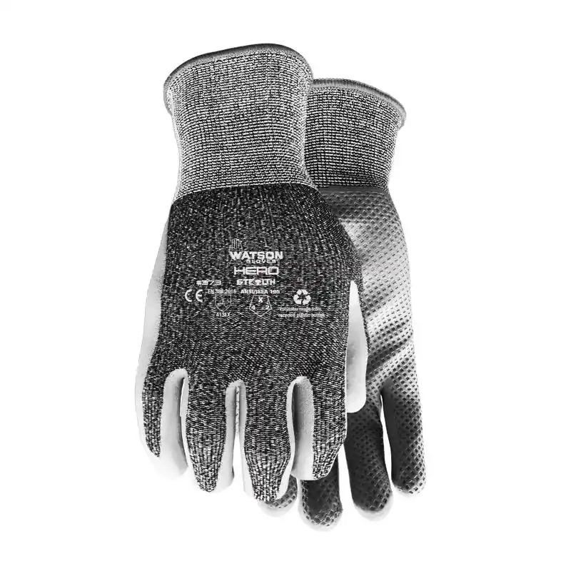 Watson Gloves Stealth Hero Black Gloves M Nitrile/polyester Knit