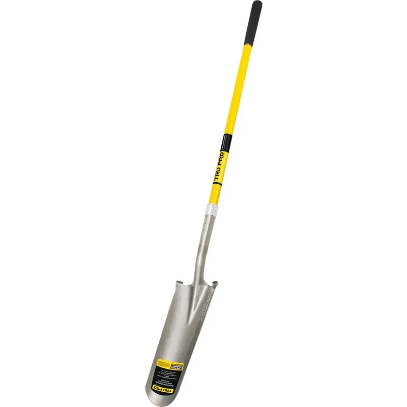 48 In. Fiberglass Handle Round Drain Spade With 16 In. Steel Blade