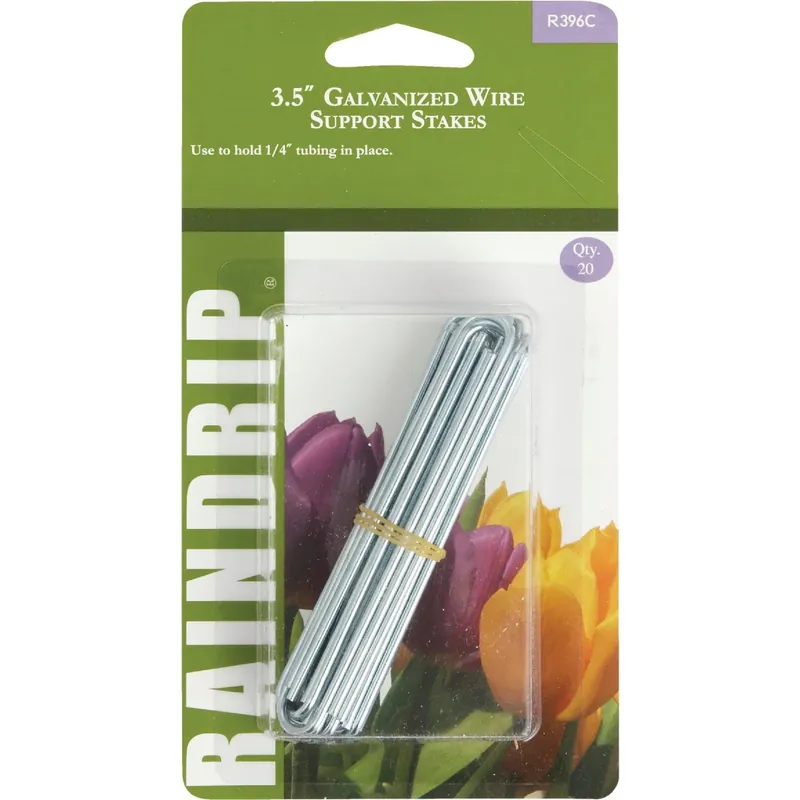 Raindrip For 1/4 In. Tubing Drip Irrigation Tubing Stake 3.5 In. H 20 Pk