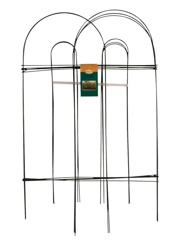 Green Round-Top Garden Fence, 32-In. X 8-Ft.