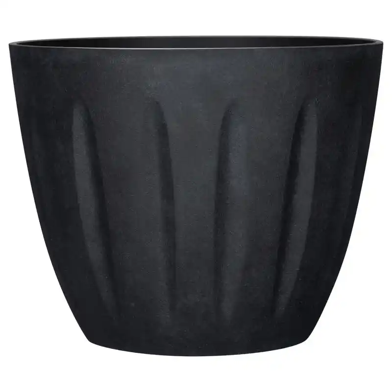 L&g 12.8 In. H X 16 In. W Polyresin Spritzer Planter Black