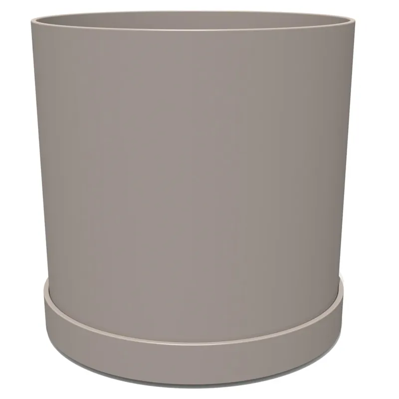 Mathers Collection 10 Inch Pebble Stone Plastic Planter With Saucer