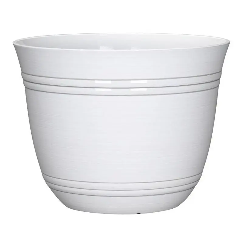 11 In. H X 14.5 In. D Polyresin Galileo Planter - White