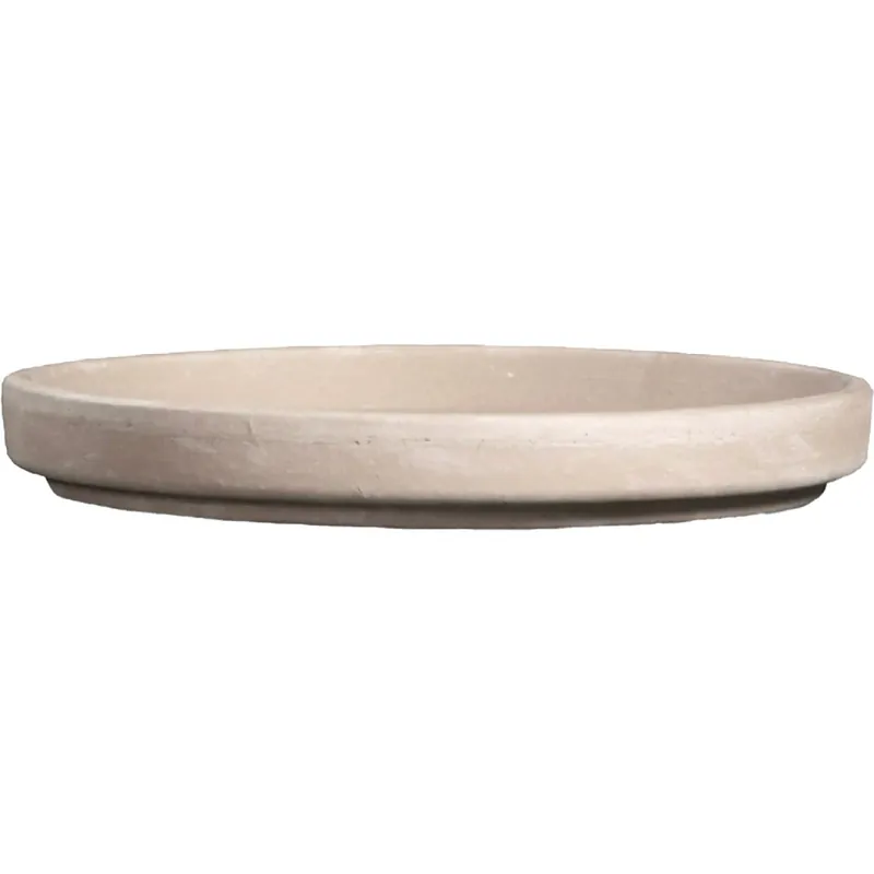 4 Inch White Basalt Clay Standard Flower Pot Saucer For Indoor And Outdoor Use