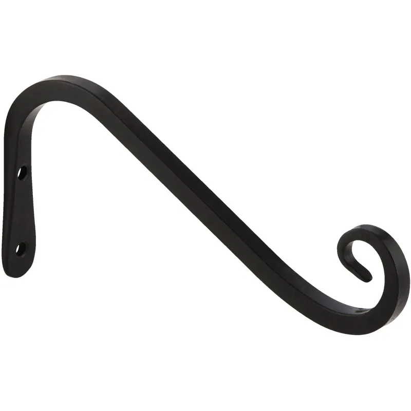 Panacea Black Wrought Iron 5 In. H Forged Angled Plant Hook 1 Pk