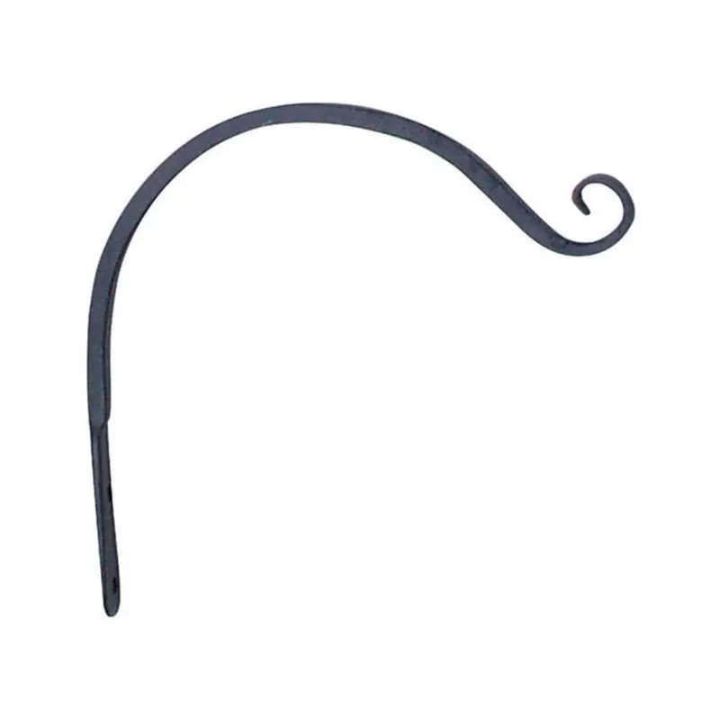 Living Accents Black Wrought Iron 12 Inch Curved Forged Plant Hook