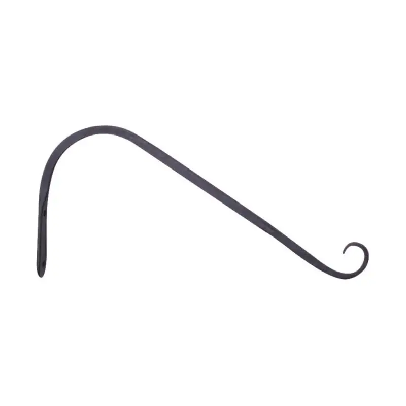 Living Accents Black Wrought Iron 12 Inch Forged Angled Plant Hook