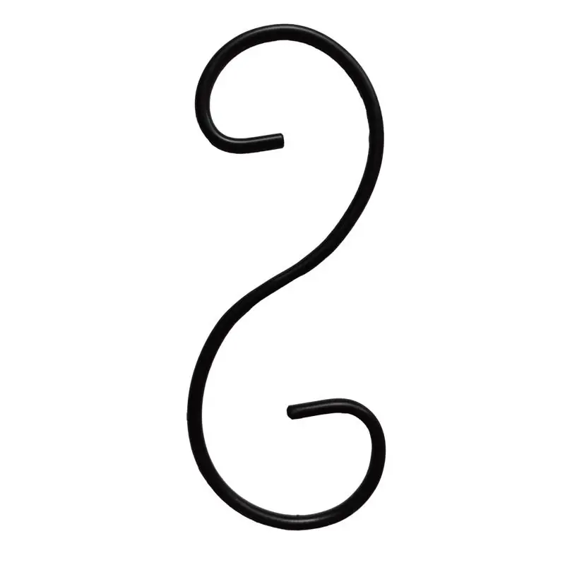 Living Accents Black Steel 6 Inch S Design Plant Hook For Outdoor Use