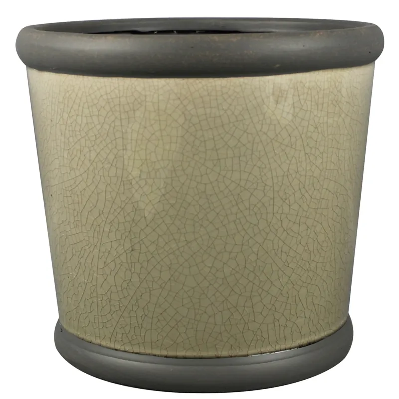 Belleville 9 In. H X 9.2 In. W X 9.2 In. D Ceramic Planter Gray
