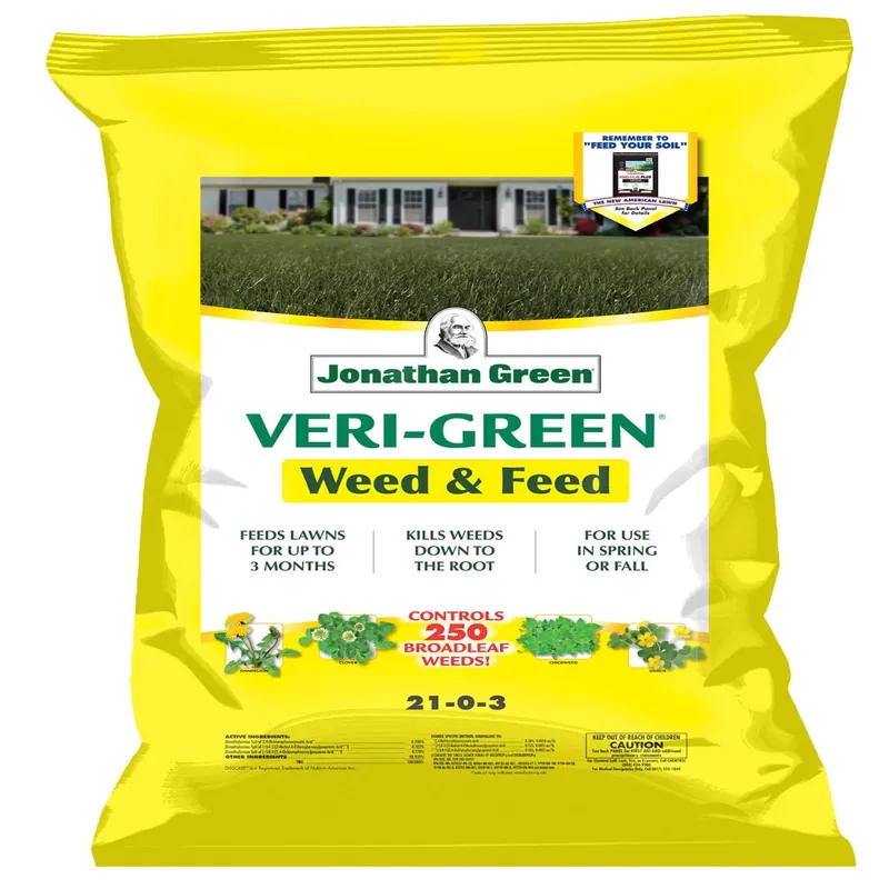 Green-Up Weed & Feed Lawn Fertilizer, 21-0-3 Formula, Covers 15,000 Sq. Ft.