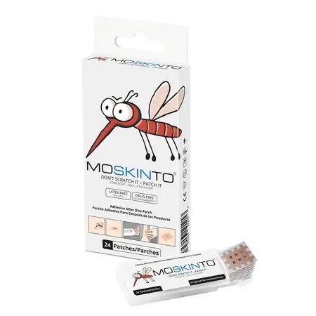 Moskinto After-Bite Mosquito Itch Relief Patch, Instant Effect, Reduces Swelling, Insect Bite Relief (24 Patches)