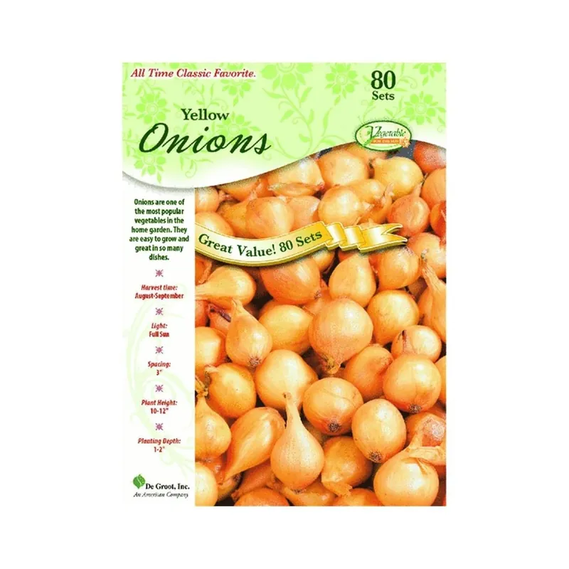 Dutch Onion Sets - Clean, Dry, Uniform Bulbs For Slicing - 80 Sets