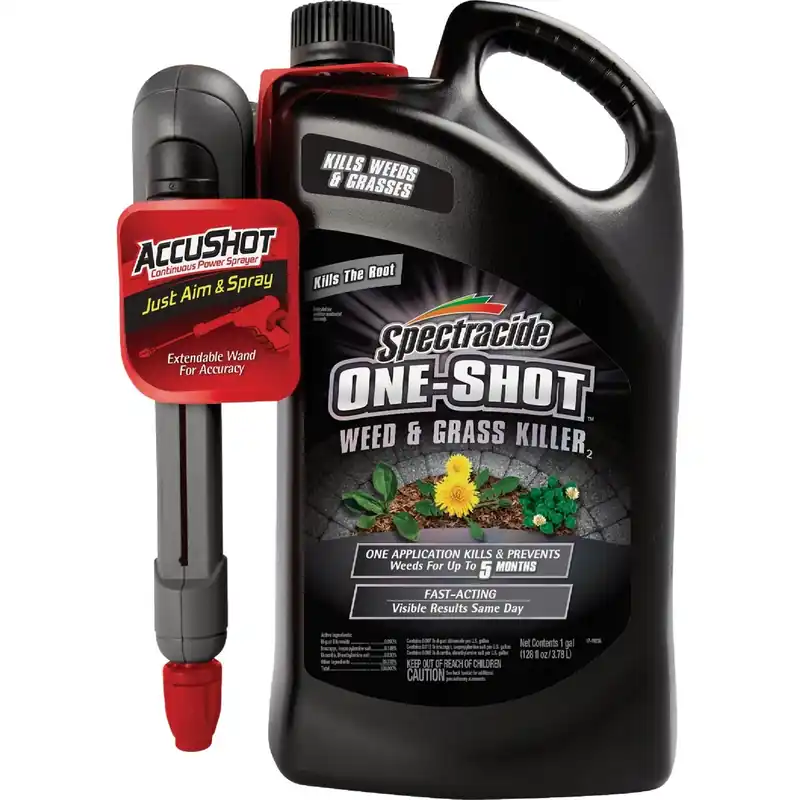 One-Shot Weed & Grass Killer, AccuShot Sprayer, 1 Gallon Ready To Use