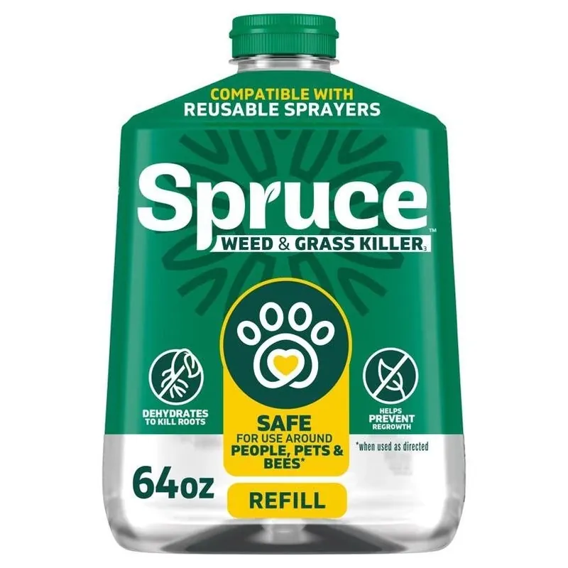 Spruce 64 Oz Mint‑Scented Weed & Grass Killer Refill – Liquid Spray Formula