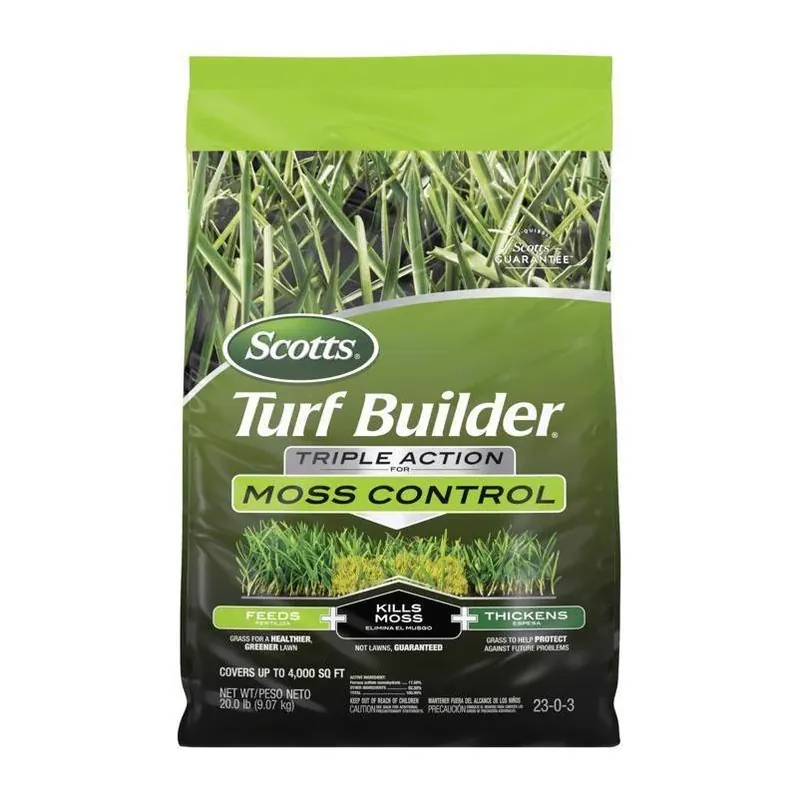 Scotts Turf Builder 23‑0‑3 Moss & Fungus Control Lawn Fertilizer – 20 lb For 4,000 sq ft