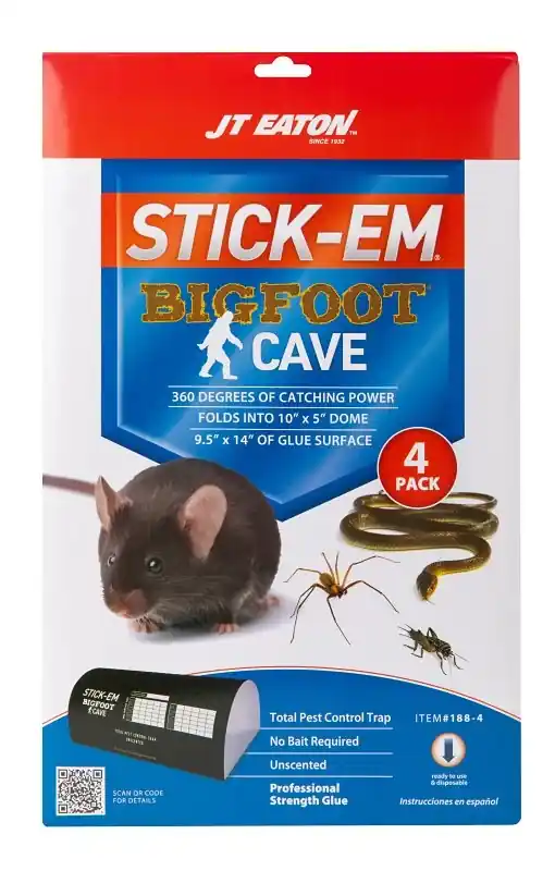 JT Eaton Stick-Em Bigfoot Cave XL Glue Trap (4-Pack)