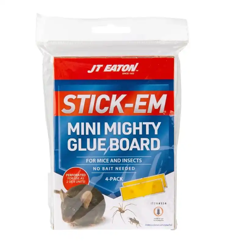 JT Eaton Stick-Em Mini Mighty Glue Board Mouse & Insect Trap (4-Pack)