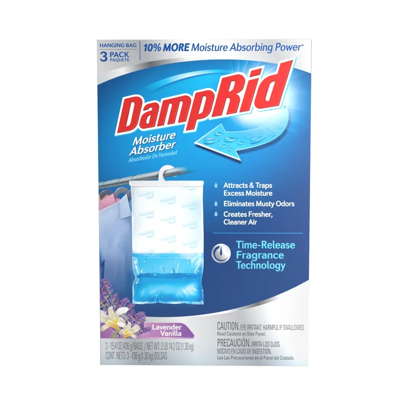 DampRid Hanging Moisture Absorber Lavender Vanilla Scent 15.4 Oz 3 Pk