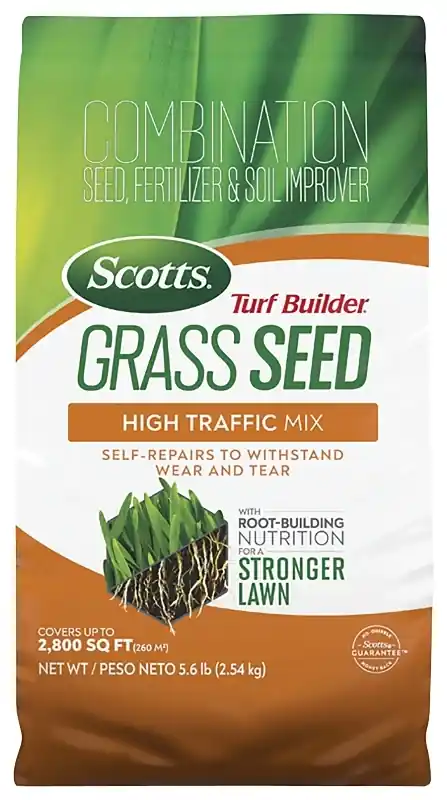 Scotts Turf Builder High Traffic Sun Or Shade Fertilizer/Seed/Soil Improver 5.6 Lb