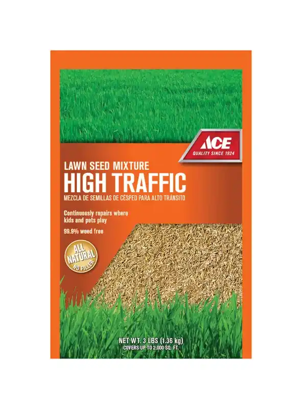 High Traffic Lawn Seed Mixture 3 Lb - Drought Tolerant For Kids And Pets