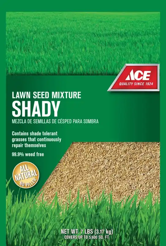 Mixed Full Shade Grass Seed 7 Lb - All Natural Lawn Seed For Shady Areas