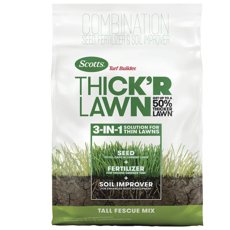 Turf Builder Thick‘R Lawn Tall Fescue Mix, 40 Lbs., Covers 4,000 Sq. Ft.