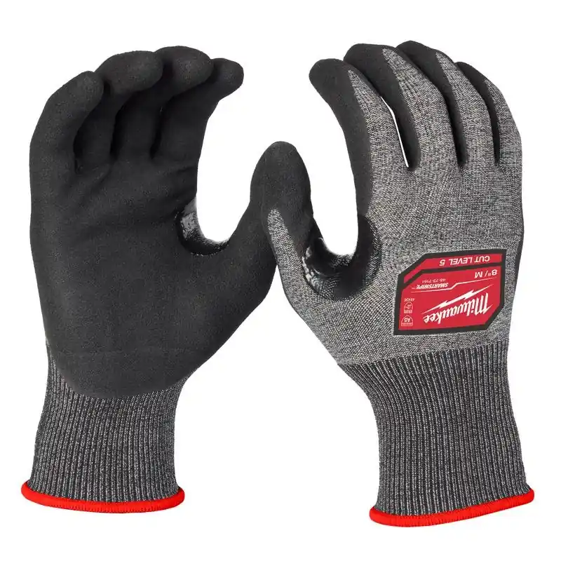 Milwaukee Men‘s Polyethylene Dipped Gloves Black Medium 1 Pair