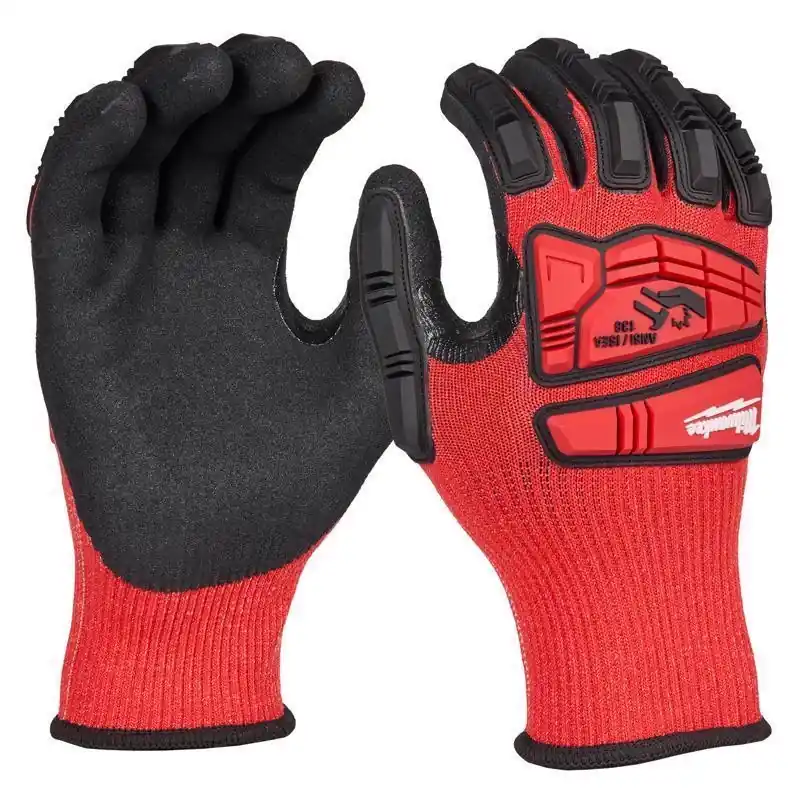 Milwaukee Impact Cut Level 3 Large Unisex Nitrile Dipped Work Gloves