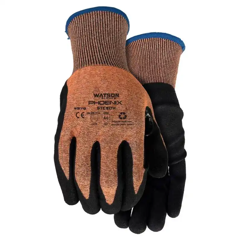 Watson Gloves Small Polyester Seamless Knit Orange Protective Gloves