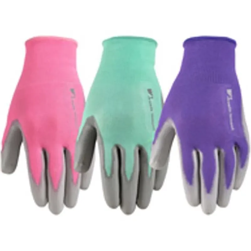 Wells Lamont Women‘s Outdoor Palm Gloves – Assorted Colors, Medium, 3‑Pair Pack