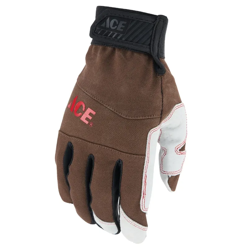 Xl Hybrid Duck Canvas Gloves - Durable Leather And Canvas Work Gloves
