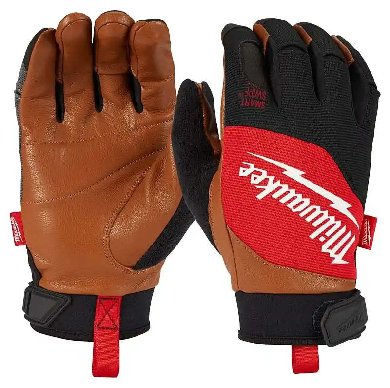 Unisex Xl Goatskin Leather Performance Work Gloves With Touchscreen Compatibility