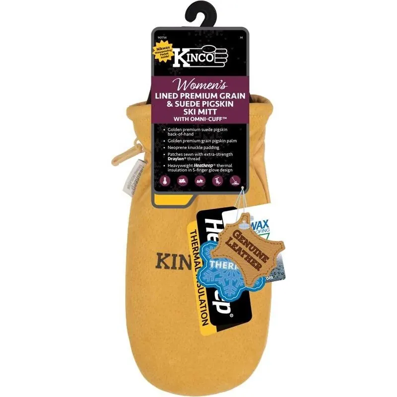Women‘s Golden Suede Lined Pig Mittens - Stylish And Warm Hand Protection