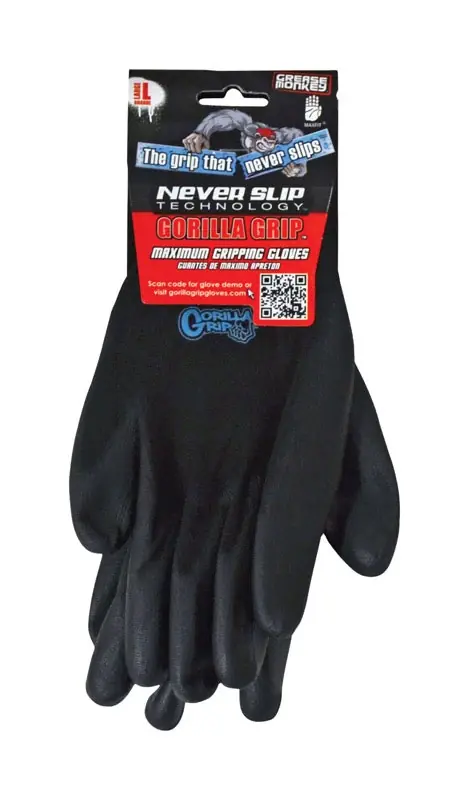 Gorilla Grip Glove, Polymer Coating, Large