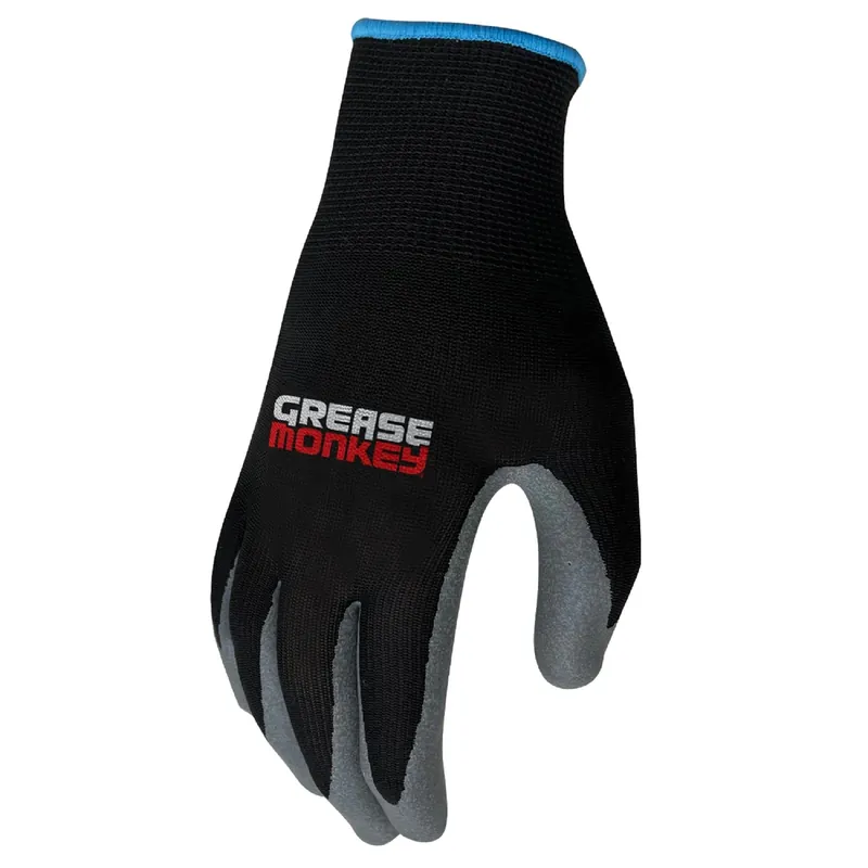 Medium Latex Honeycomb Dipped Gloves In Black And Gray