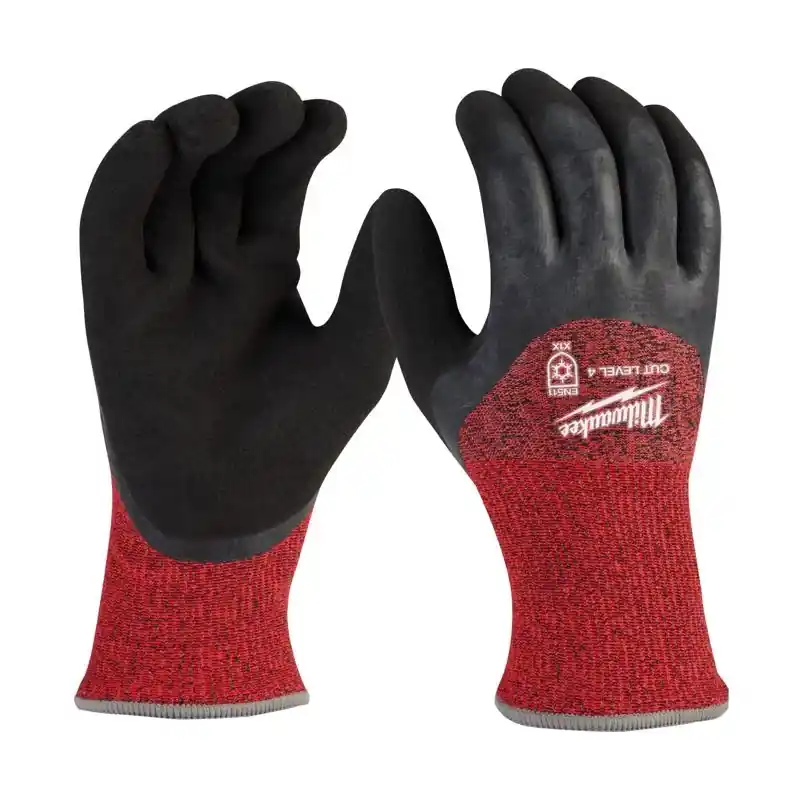 Milwaukee Men‘s Insulated Outdoor Dipped Gloves Black/red Large 1 Pair