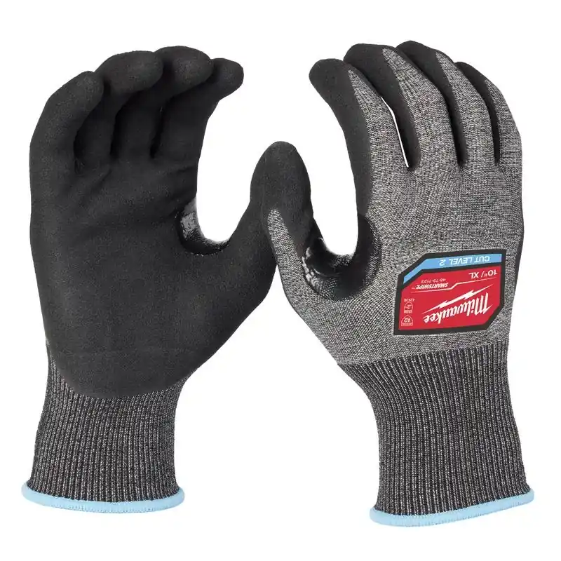 Milwaukee Men‘s Polyethylene Dipped Gloves Black/gray Xl 1 Pair