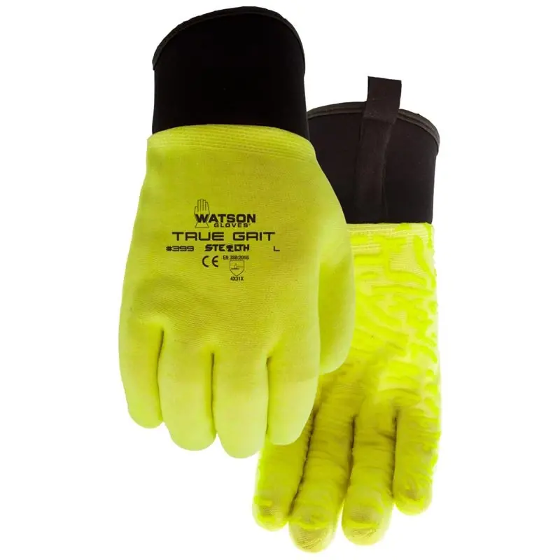 Watson Gloves L Pvc True Grit Green/black Dipped Gloves For Men