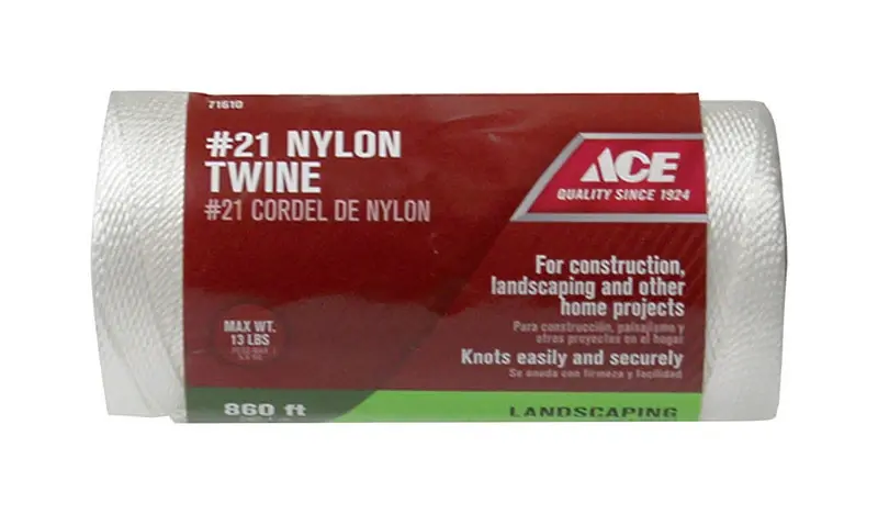 21 In. Diameter X 860 Ft. Length White Twisted Nylon Twine For Landscaping And Construction