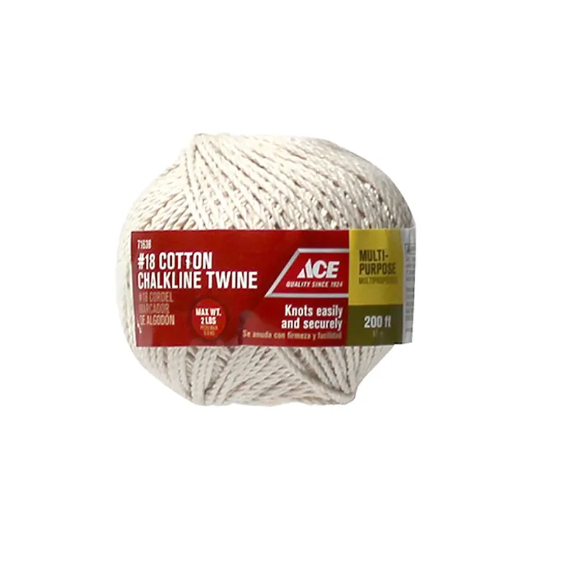  18 Diameter X 200 Feet Long White Twisted Cotton Twine For Multi-purpose Use