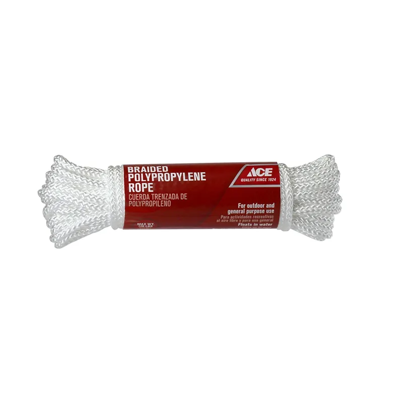 1/4 In. Diameter X 50 Ft. Length White Diamond Braided Poly Rope