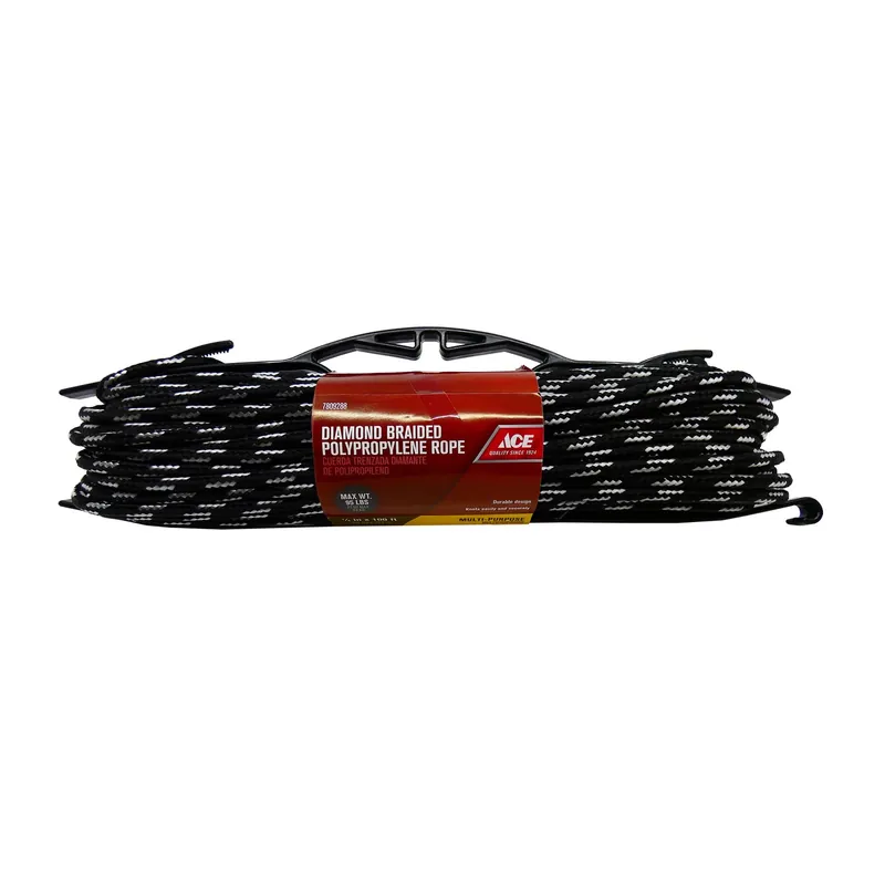 1/4 In. Dia. X 100 Ft. L Multicolored Diamond Braided Polypropylene Rope