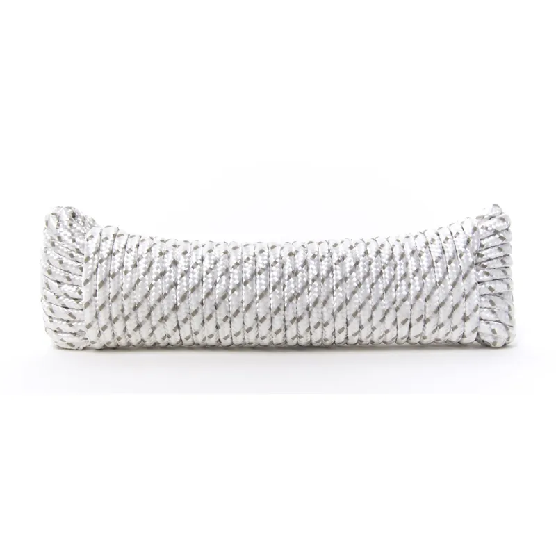 1/4 In. Diameter X 50 Ft. Long Gray/white Diamond Braided Poly Rope
