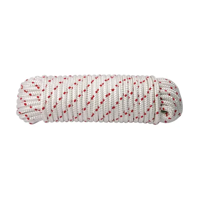 5/16 In. Diameter X 50 Ft. Length Red/white Diamond Braided Polyester Rope