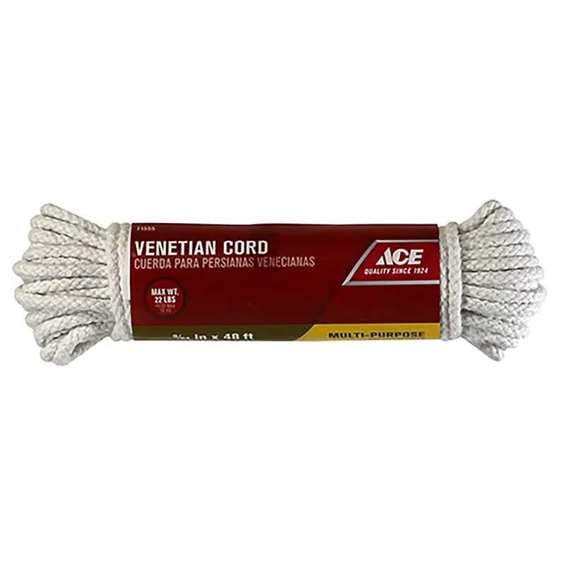 Ace 9/64 In. Dia. X 48 Ft. L Natural Solid Braided Cotton Cord