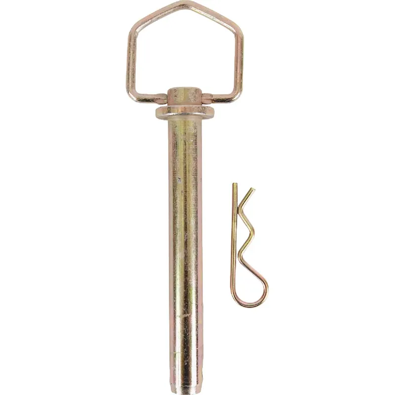 5/8 In. X 6-1/4 In. Swivel Handle Hitch Pin - Yellow Zinc Plated Steel