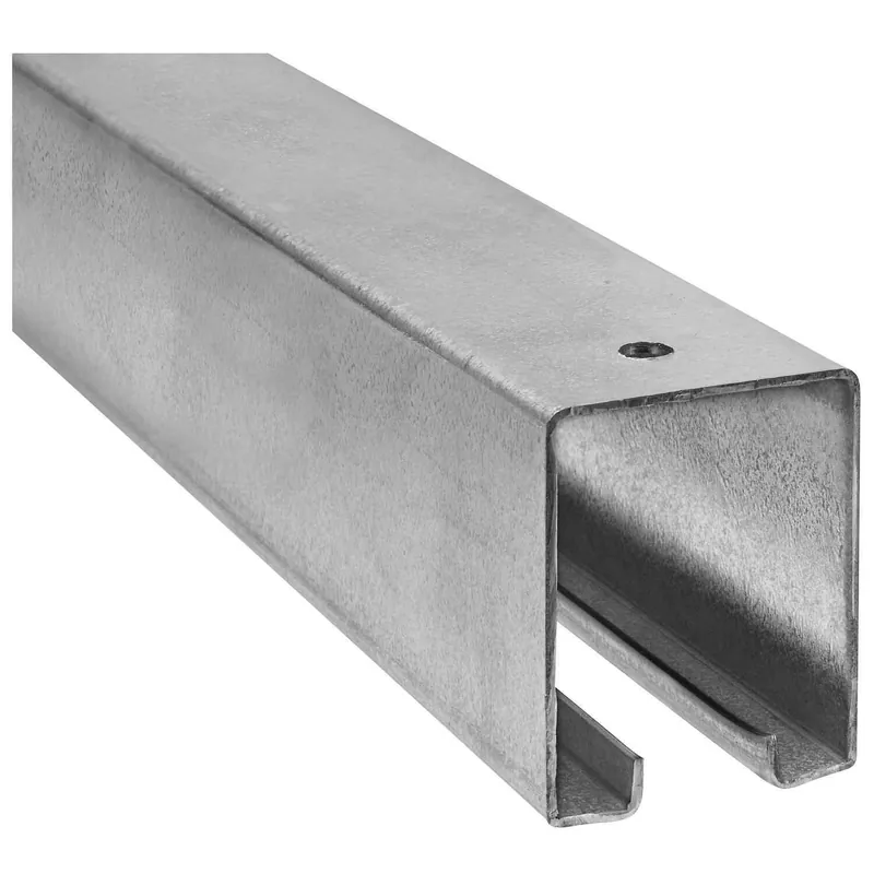 Trolley Rail For Sliding Barn Doors To 450-Lbs., Galvanized, 8 Ft.