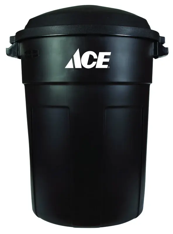 32 Gallon Black Plastic Garbage Can With Lid - Durable And Easy To Carry