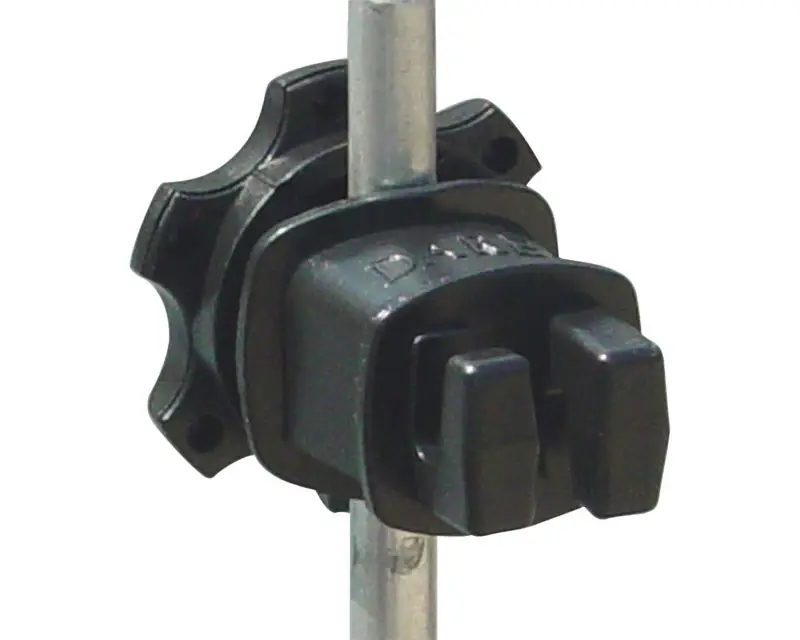 Electric Fence Insulator, Round Post, Screw-Tight, Black, 25-Pk.